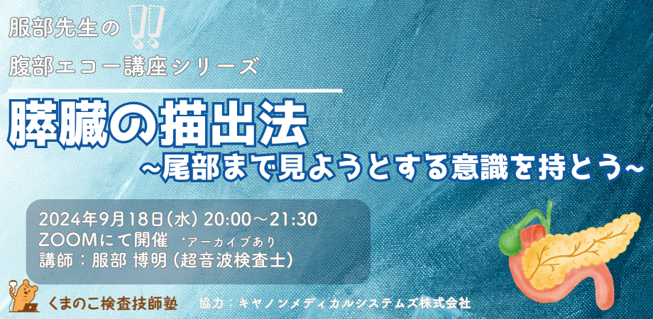 くまのこ検査技師塾 腹部エコーオンラインセミナーです