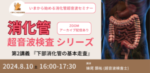 くまのこ検査技師塾エコーオンラインセミナーの宣伝です