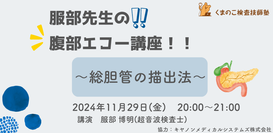 くまのこ検査技師塾 腹部エコーオンラインセミナーです。