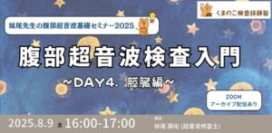 くまのこ検査技師塾 腹部エコーオンラインセミナーです。