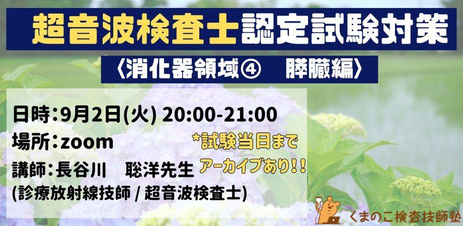 くまのこ検査技師塾 超音波検査士 消化器領域オンラインセミナーです。