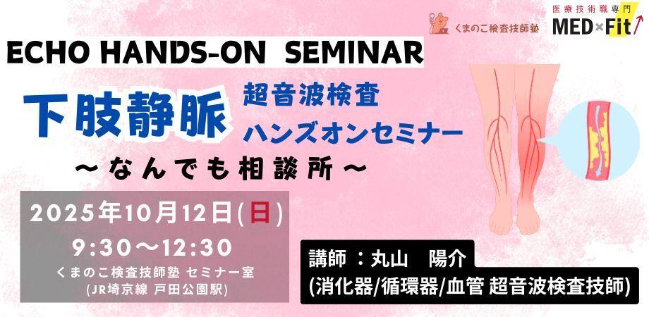 くまのこ検査技師塾 下肢静脈エコーハンズオンセミナーです。